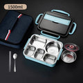 Axyaa 1500ML Stainless Steel Thermal Lunch Box Soup Bowl Leak-Proof Bento Box
