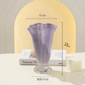Axyaa Wave Glass Vase Art Decor Hydroponic Flower Arrangement Ornaments