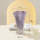 Axyaa Wave Glass Vase Art Decor Hydroponic Flower Arrangement Ornaments