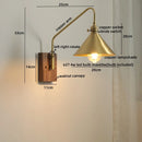 Axyaa LED Glass Copper Wall Sconce Modern Stair Light Fixtures for Home Decor