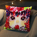 Axyaa Anime Pillow Cover by Chisato Tatumi for Sofa Room Decor and Wedding Gift