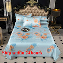 Axyaa Ice Silk Printed Naked Sleeping Mat Set, 230x250cm
