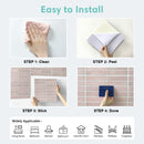 3D Pink Tile Stickers by Axyaa | Self-adhesive for Kitchen & Bathroom | Water Mold Resistant