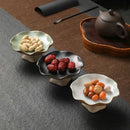 Axyaa Lotus Leaf Dish: New Chinese Style Dim Sum Tea Snack Dry Fruit High-Foot Plate