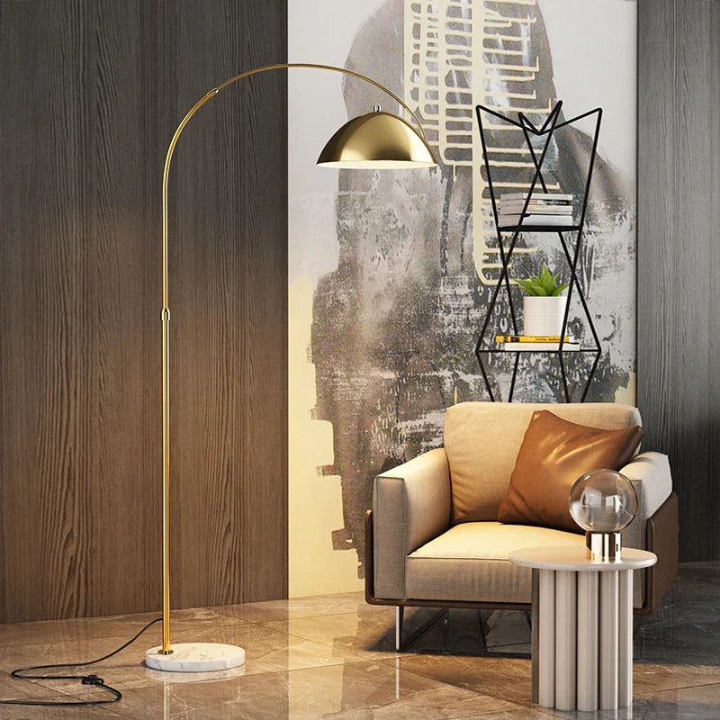 Luxury Marble Floor Lamp for Bedside & Living Room by Axyaa