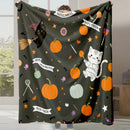 Axyaa Halloween Cartoon Flannel Blanket - Cute Print - Office Nap Sofa Blanket