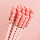 Axyaa Non-Slip Chopsticks Set - 5 Pairs for Sushi and Healthy Eating