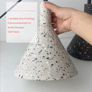 Axyaa White Terrazzo E27 Pendant Lamp: Nordic LED Light Fixture for Home Decor