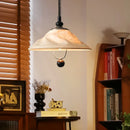 Axyaa Retro Wood Pendant Lights - Vintage Japan Style Chandelier for Living Room
