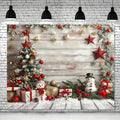 Christmas Party Background Cloth with Snowman & Gift Pattern, Axyaa Brand Home Decor
