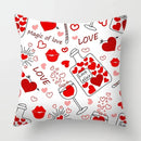 Axyaa Red Lips Heart Pillow - Black Love Sofa Car Cushion Cover