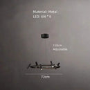 Axyaa LED Metal Chandelier: Minimalist Suspension Light for Dining Room Height Adjustable