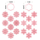 Axyaa Snowflake Cookie Cutter Set - 9Pcs Christmas Baking Tools & Pastry Molds