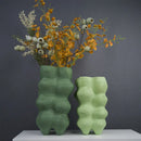Axyaa Geometric Resin Vase Sculpture Handmade Art Furnishings Bouquet Holder