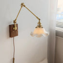 Axyaa Ceramic Flower Wall Lamp: Nordic Modern LED Bedside Light with Flexible Design