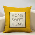 Axyaa Mustard Yellow Letter Style Cushion Cover 45x45cm Home Cafe Decor