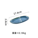 Axyaa Retro Oval Ceramic Sushi Plate Set | Restaurant Tableware for Molecular Cuisine