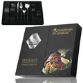 Golden Black Cutlery Set 24Pcs Stainless Steel Knife Fork Spoon Tableware Axyaa