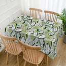 Axyaa Tropical Leaf Tablecloth: Stain Resistant, Antifouling for Home Dining or Coffee Table