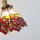 Axyaa Glass LED Wall Light - Grape Color Tiffany Style Sconce, Pull Chain Switch