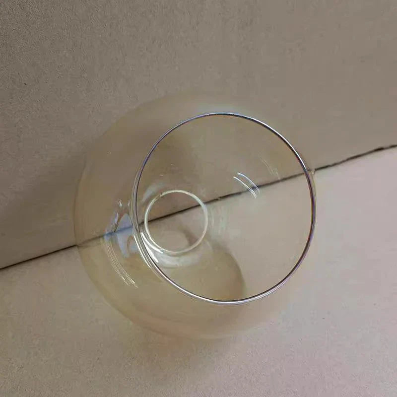 Axyaa Modern Globe Pendant Lampshade E27/E28 Clear Amber Gray for Chandelier Ceiling Light