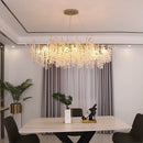 Axyaa Luxe Crystal Ceiling Chandelier for Living Room - Large LED Lighting