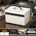 Axyaa Passport Certificate Lockable Safe Box - 2 Layers Large Capacity Storage