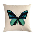 Axyaa Butterflies Linen Cushion Cover 45*45cm for Home Sofa Decor