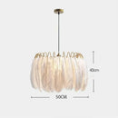 Axyaa Feather LED Pendant Light for Minimalist Home Decor