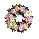 Axyaa Spring Summer Artificial Flower Wreath Home Decor for Front Door Wedding Party