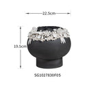 Axyaa Handmade Ceramic Flower Vase Hydroponic Arrangement Dried Flowers Small Mouthed