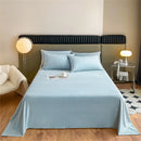 Axyaa Crystal Velvet Flat Sheet, Warm Solid Color Bed Linen, Multi Size Bedspreads Soft