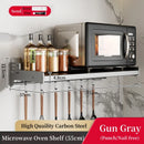 Axyaa Wall-Mounted Microwave & Spice Rack Set