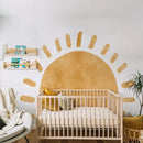Boho Sun Fabric Wallpaper Stickers for Kids Room by Axyaa