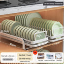 Axyaa Pull-out Dish Drainer Storage Rack for Kitchen Sink Cabinet - Organizer Holder