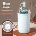 Axyaa Stainless Steel Insulated Coffee Cup with Straw - Leakproof Thermos Mug