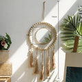Axyaa Macrame Wall Mirror: Boho Aesthetic Decor for Living Room, Bedroom & Makeup
