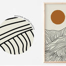 Japanese Alps Sunrise Abstract Line Canvas Wall Art Set by Axyaa