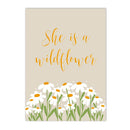 Axyaa Daisy Wildflowers Canvas Art Painting for Nursery Decor