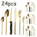 Axyaa Stainless Steel Tableware Set, 48pcs, Dishwasher Safe, Steak Knife, Classic Design