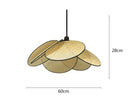 Axyaa Rattan Art Pendant Lights, Colorful Chandelier for Kitchen & Living Room