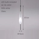 Axyaa Lake Blue Gradient Glass Pendant LED Chandelier for Home Decor