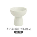 Axyaa Tall Feet Snack Bowl - Retro Ceramic Dessert Plate for Restaurant Tableware