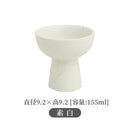Axyaa Tall Feet Snack Bowl - Retro Ceramic Dessert Plate for Restaurant Tableware