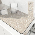 Axyaa Non-Slip Butterfly Drying Mat: Absorbent, Solid Color Placemat for Kitchen Counter