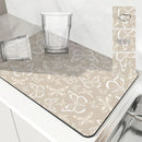 Axyaa Non-Slip Butterfly Drying Mat: Absorbent, Solid Color Placemat for Kitchen Counter