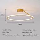 Axyaa Modern Circle LED Chandelier Aluminum Dimmable Ceiling Light Bedroom Lamp