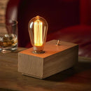 Axyaa Wooden Block Toggle Switch Cube Table Lamp for Home Art Cafe Bar