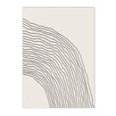 Axyaa Beige Black Lines Abstract Canvas Wall Art: Modern Minimalist Nordic Living Room Decor