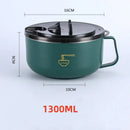 Axyaa Stainless Steel Double-Layer Noodle Bowl - Anti-Scalding Lunch Box & Food Container